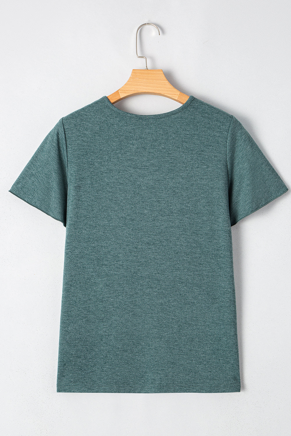 Black Crisscross V Neck Flutter Sleeve T Shirt