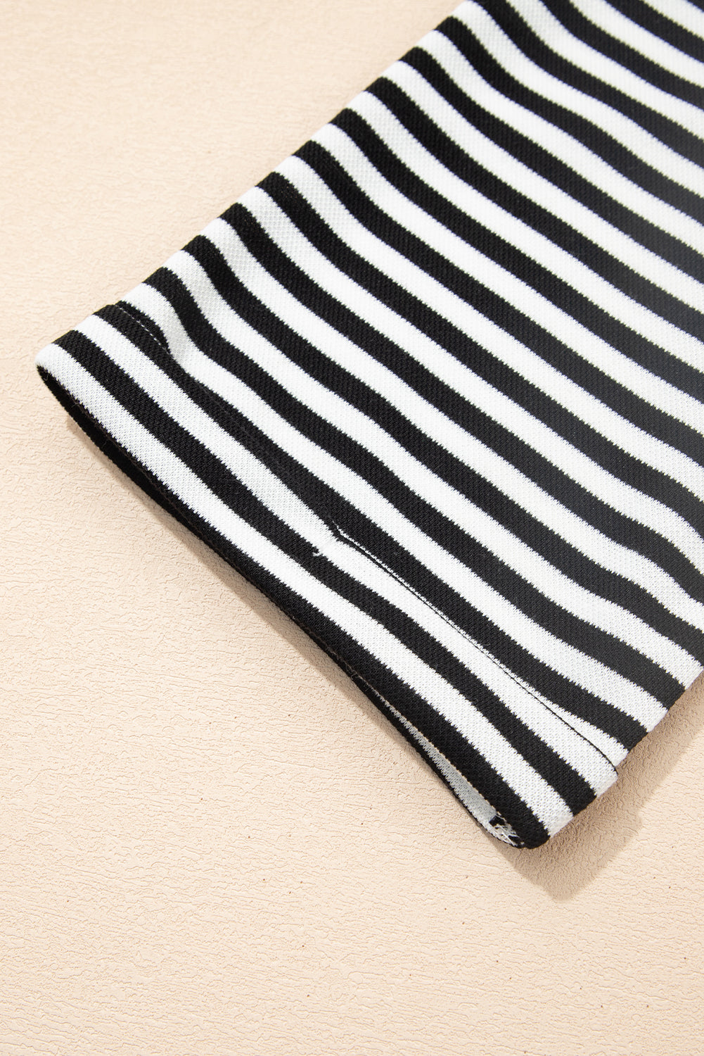 Pink Striped Bowknot Backless Drop Sleeve T-Shirt