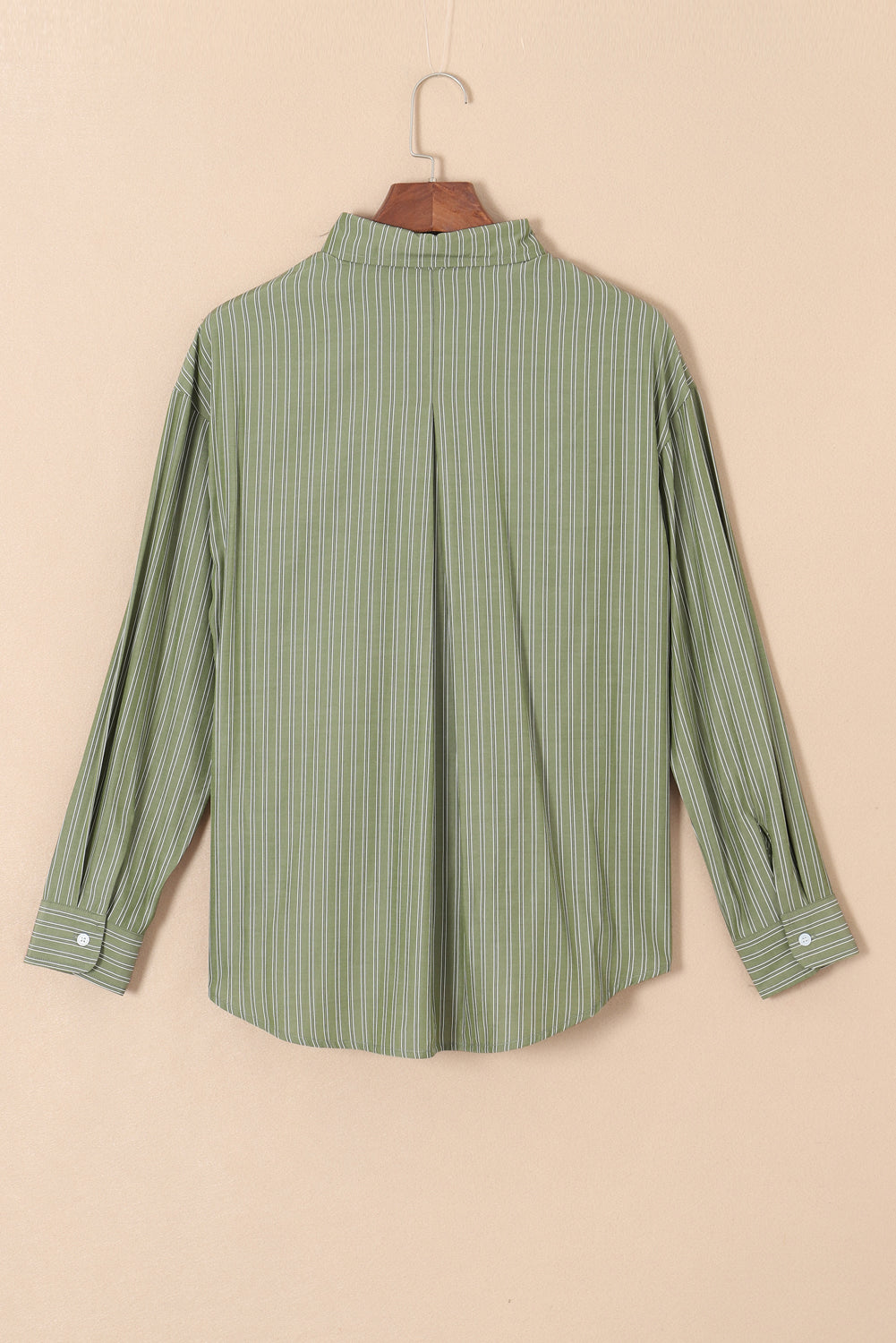 Sky Blue Stripe Button Up Oversized Casual Shirt