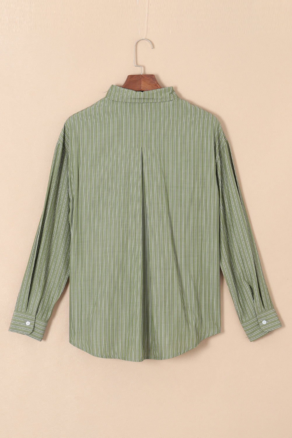 Sky Blue Stripe Button Up Oversized Casual Shirt