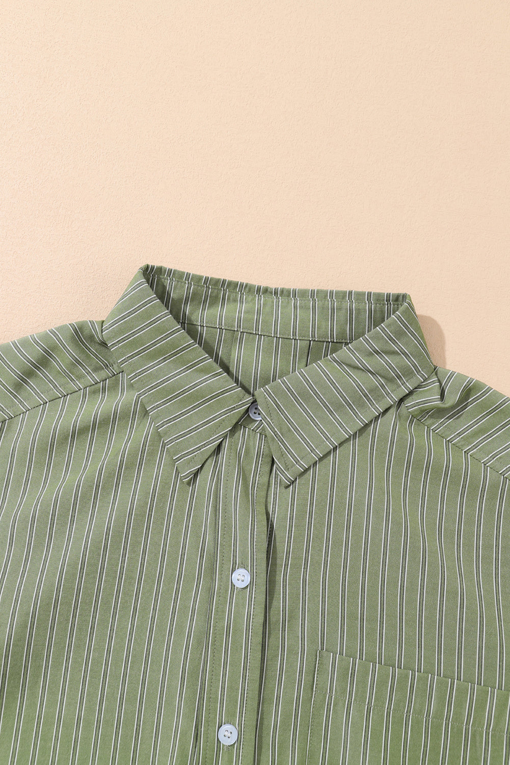 Sky Blue Stripe Button Up Oversized Casual Shirt
